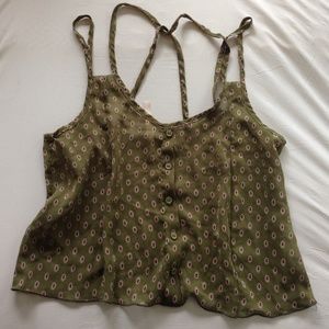 🚫sold🚫Cute green chiffon top💚