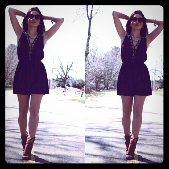 Black Sabo Skirt Romper
