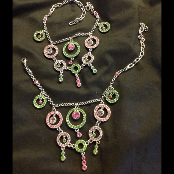 Two righnstone anklets