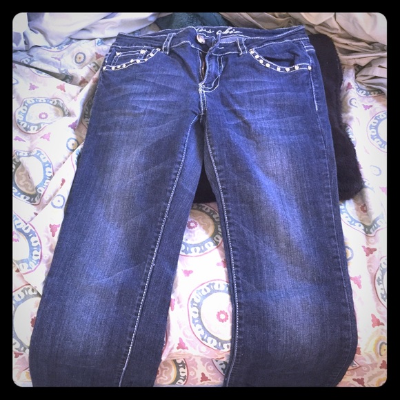 Miss Chic Brand Bejeweled Jeans