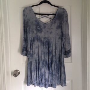 Tie dye blue billabong dress