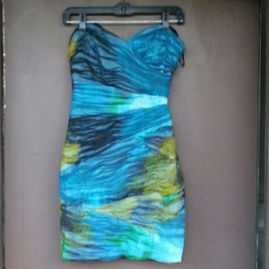 BCBG MAX AZRIA strapless dress.