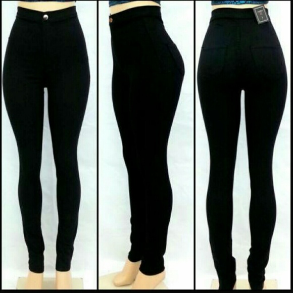 Black high waisted jeans