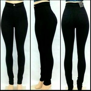 Black high waisted jeans