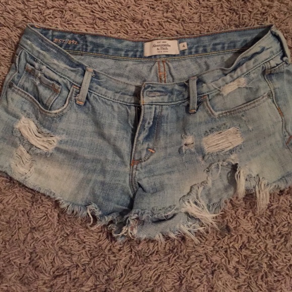 Abercrombie & Fitch distressed booty shorts