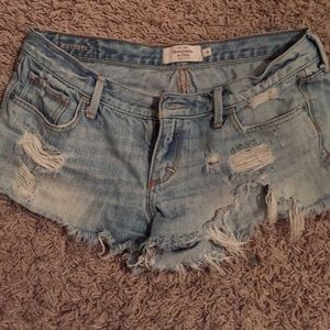 Abercrombie & Fitch distressed booty shorts
