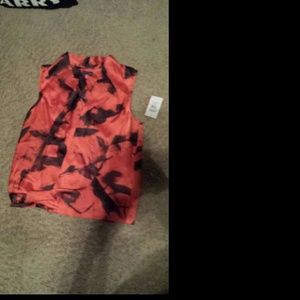 Vince Camuto Orange and Black Top