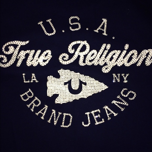 True religion zip up bling hoodie