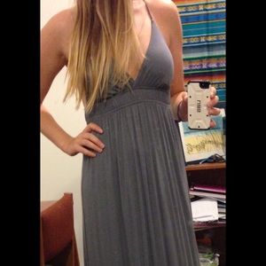 Grey low back maxi dress
