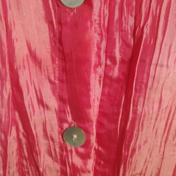 Kathleen Sommers Crinkled Blouse Shell Buttons Siz - Picture 2 of 3