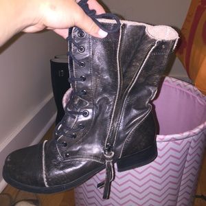 Aldo combat boots distressed look