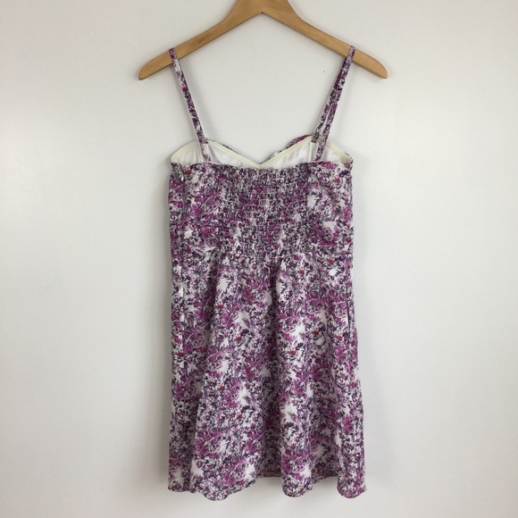 EXPRESS | Purple Floral Sweetheart Dress - Picture 6 of 8