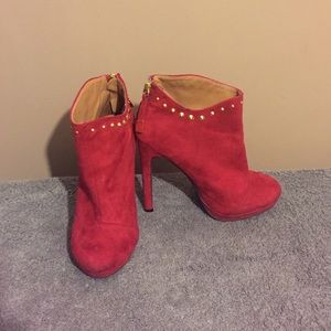 Red booties from Target