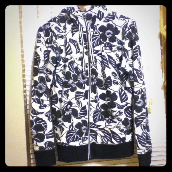 The North Face Brigitte Black &White Floral Hoodie
