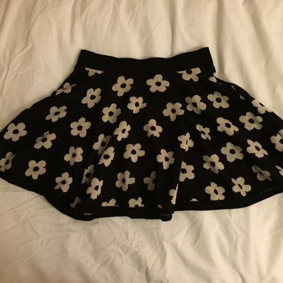 SOLD Flower Printed Skater Skirt