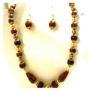 Necklace and earrings