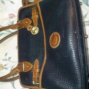 satchel bag navy blue all leather