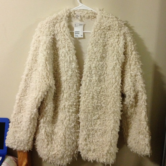 H&M Faux Fur Cardigan