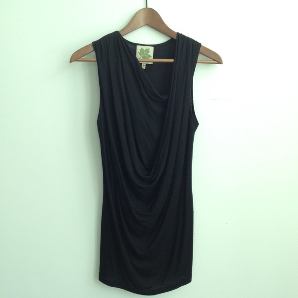 Black drapey top