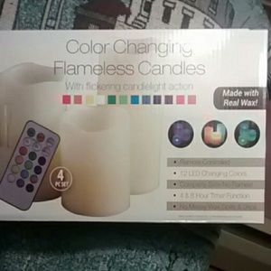 Color changing flameless candle 4 piece set!