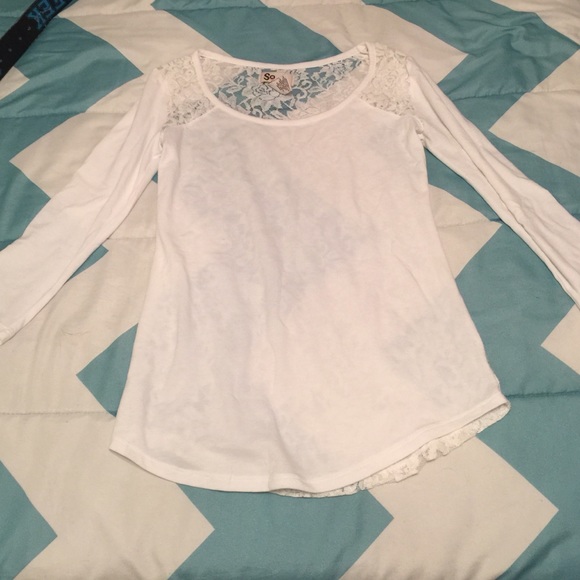 White lace shirt