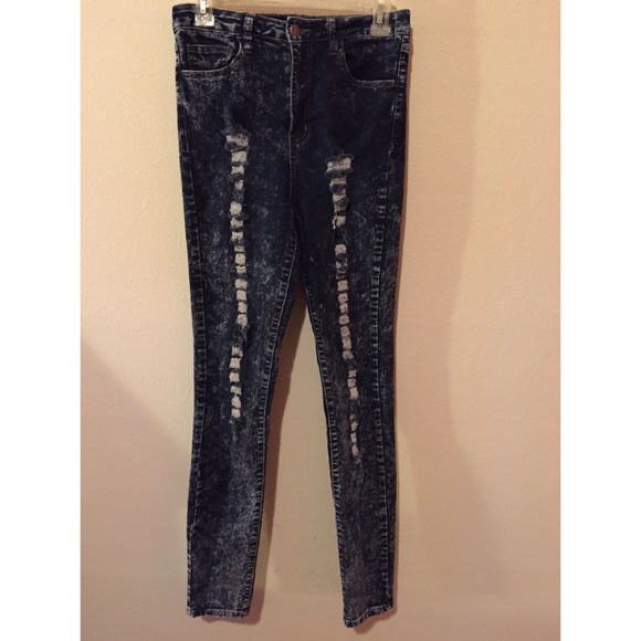 Dark was high waist jeans