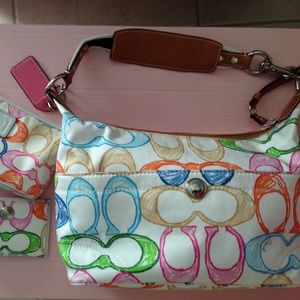 Authentic COACH Scribble handbag/skinny mini