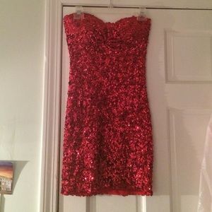 Love culture sequin red party dress
