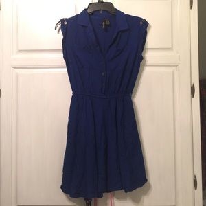 Blue skater dress