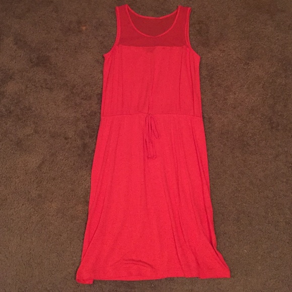 Orange Drawstring Dress
