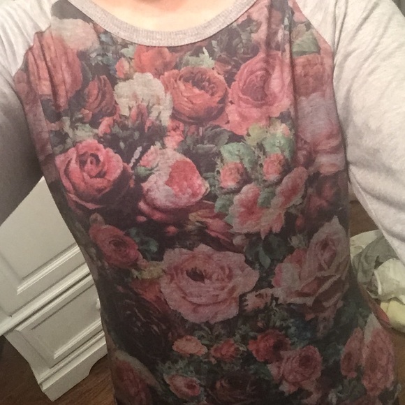 Floral/plaid shirt