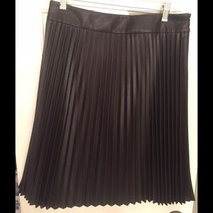 Ann Taylor Chocolate faux leather skirt