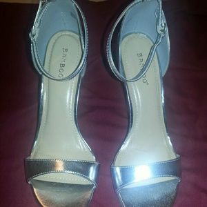 NEW Silver wedge sandal