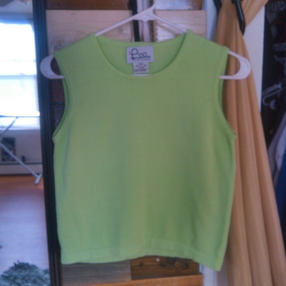 Lilly Pulitzer Limeade Sleeveless Sweater (vest)