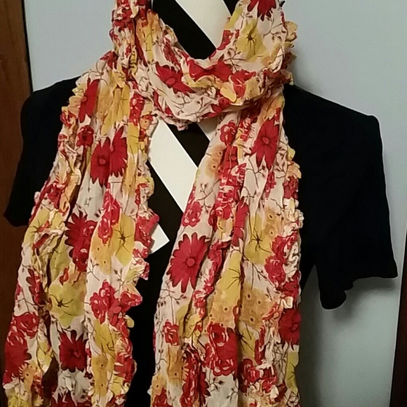 Style & Co. Accessories - Floral Ruffle Scarf