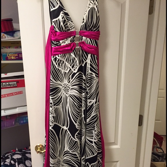 Zebra print formal gown