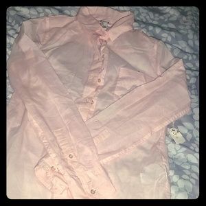 Peach button down shirt