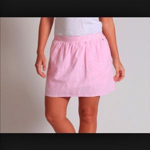 Lilly Pulitzer pink seersucker skirt