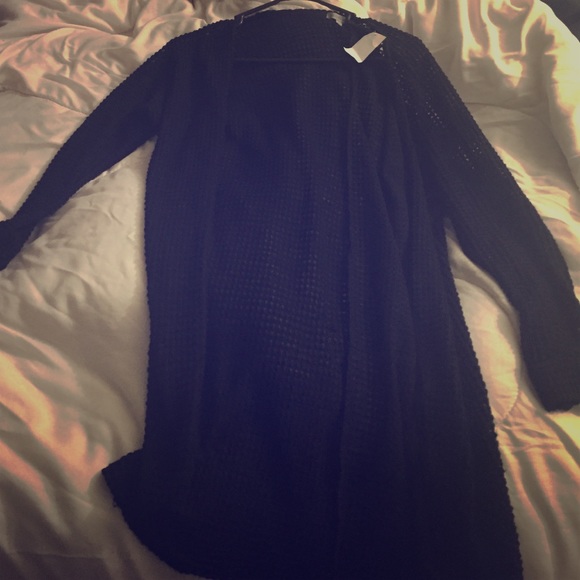 Charlotte Russe. See-thru All black cardigan.