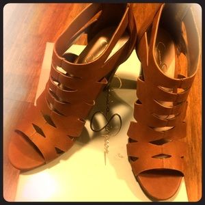 Jessica Simpson open-toe pumps