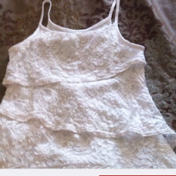 White lace shirt