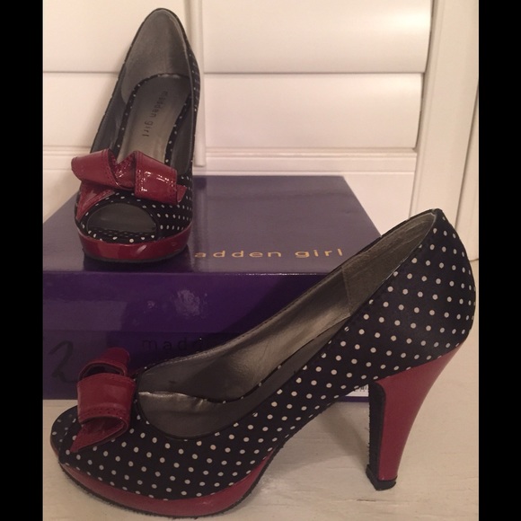 Madden Girl polka dot pumps