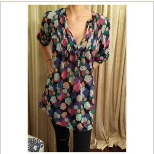 multi colored chiffon top