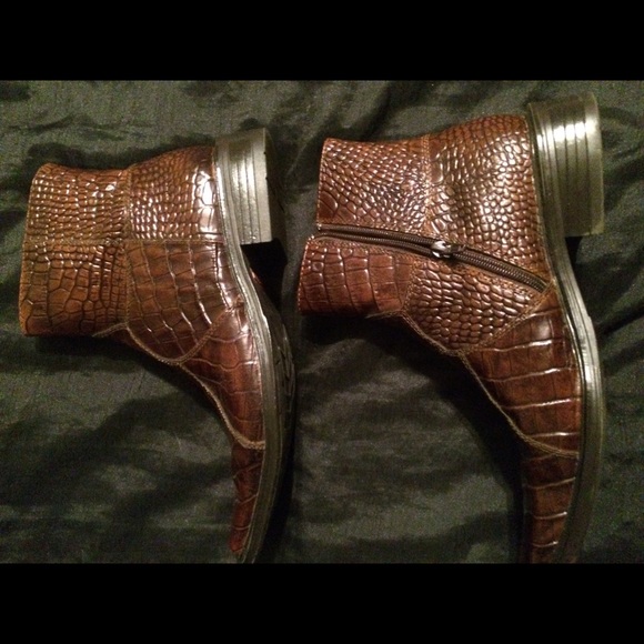 Steve Madden Fiercee men's tan crocodile boots