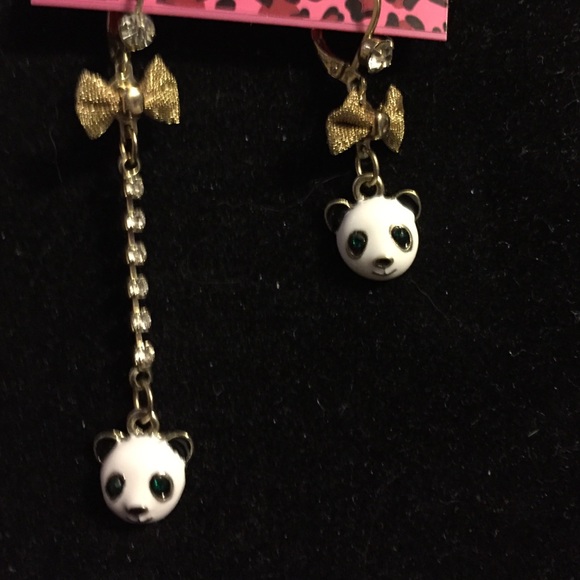Betsey Johnson Panda Dangle Earrings - Picture 2 of 4