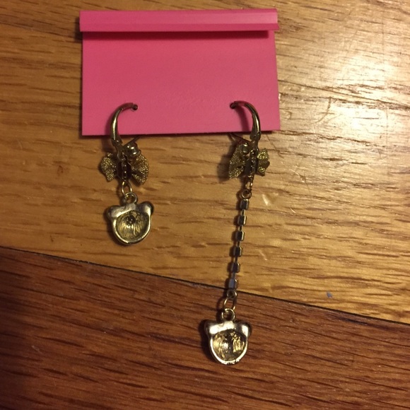 Betsey Johnson Panda Dangle Earrings - Picture 3 of 4