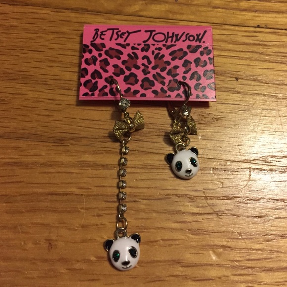 Betsey Johnson Panda Dangle Earrings - Picture 4 of 4