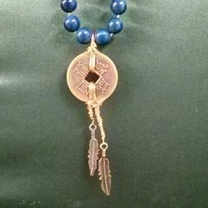 Japanese coin earring and necklace set