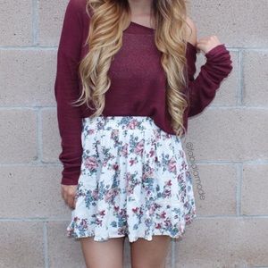 Brandy Melville maroon lightweight sweater