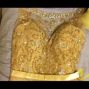 Gold prom dress